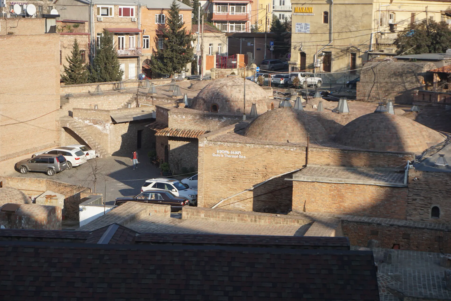 The brick domes of the sulphur bathhouses in Abanotubani, Tbilisi.