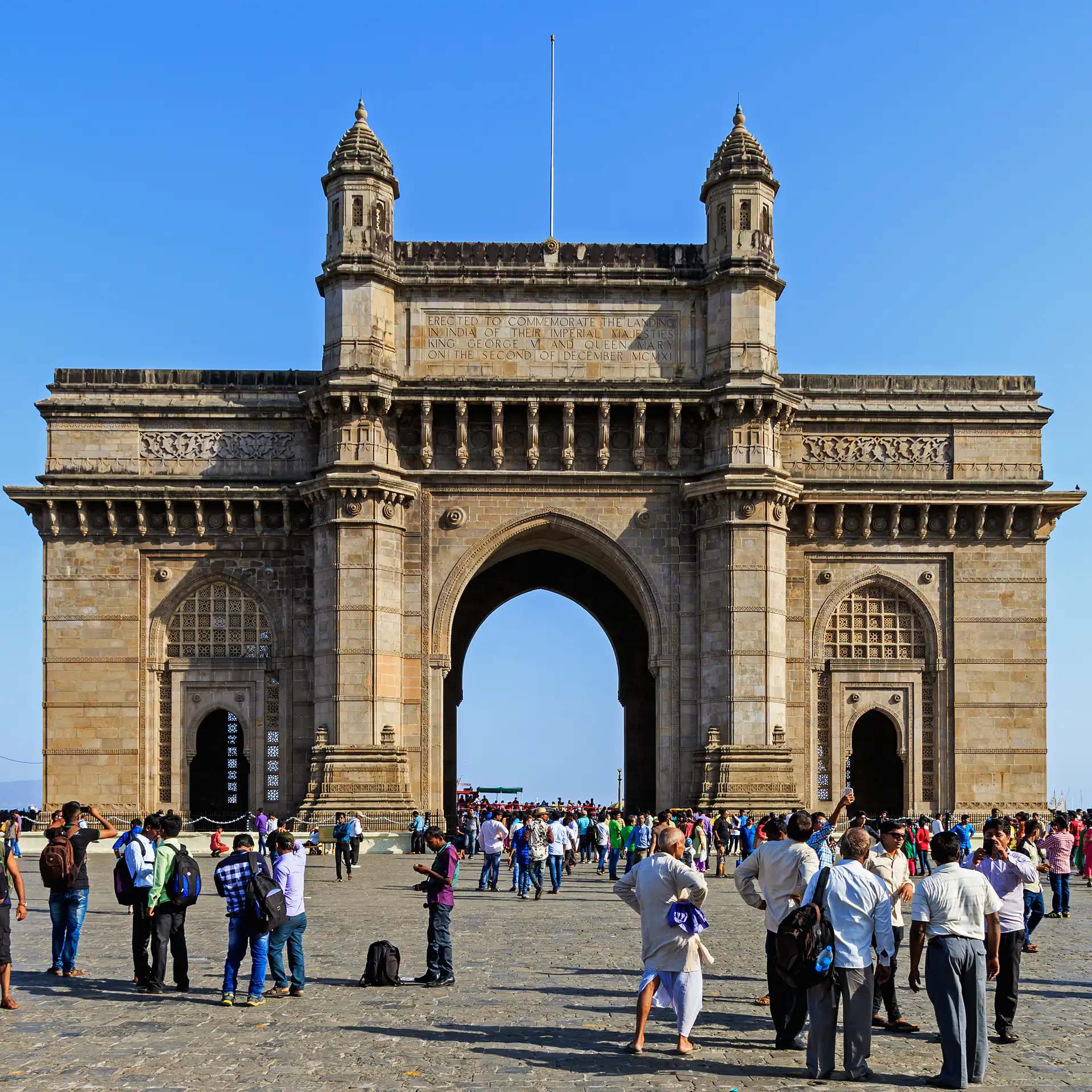 The Gateway of India on the Mumbai waterfront.
